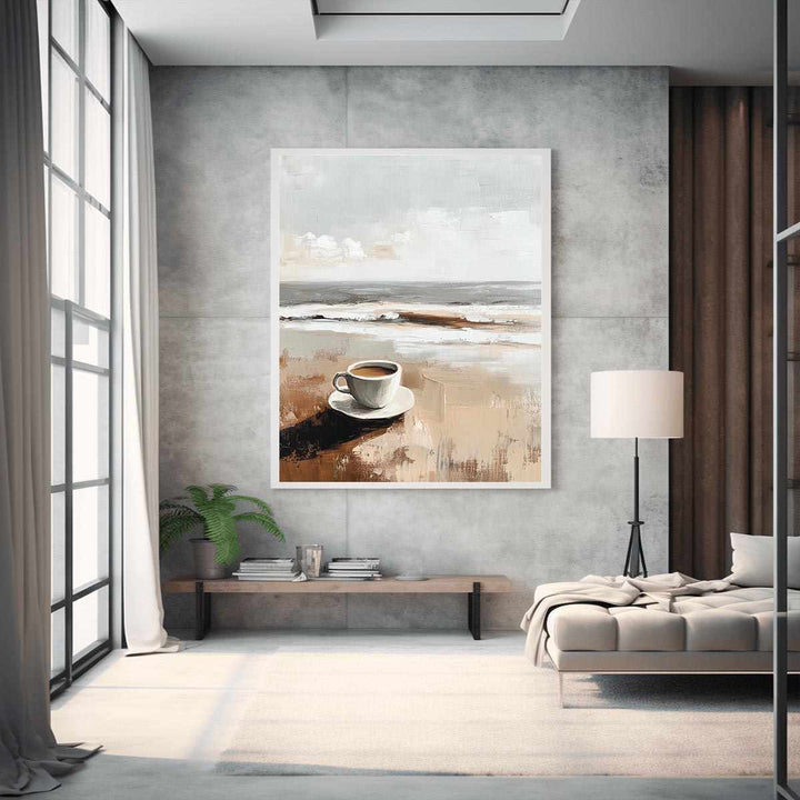 Morning Coffee Canvas Painting 