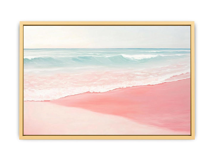 Pink Beach I Canvas Painting 