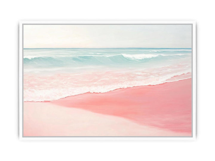 Pink Beach I Canvas Painting 