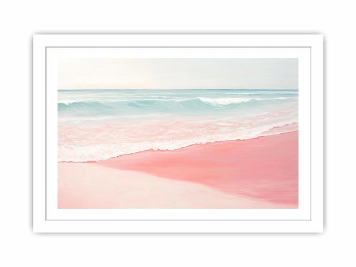 Pink Beach I Canvas Painting 