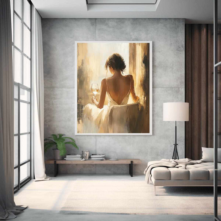 Glass of Wine Canvas Painting 