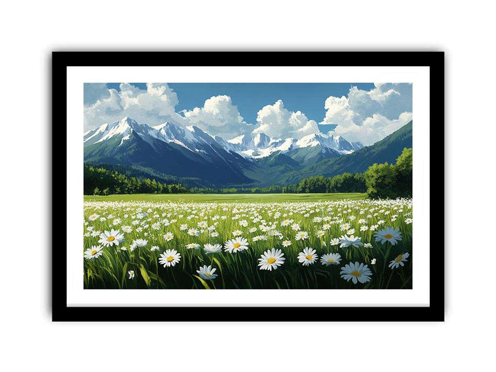 Alpine Mountain Canvas Painting 