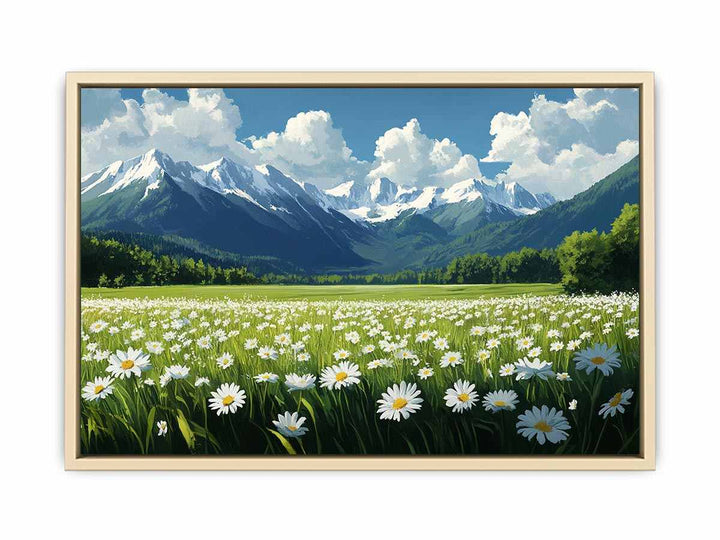 Alpine Mountain Canvas Painting 