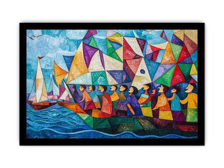 Boat Ride Canvas Painting 