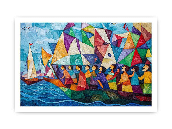 Boat Ride Canvas Painting 