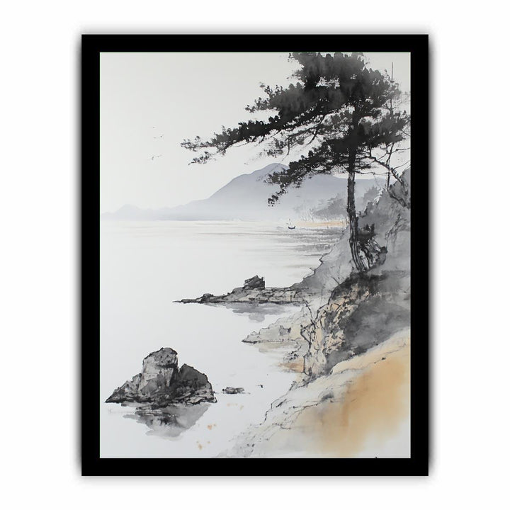 Beach Tree Canvas Painting 