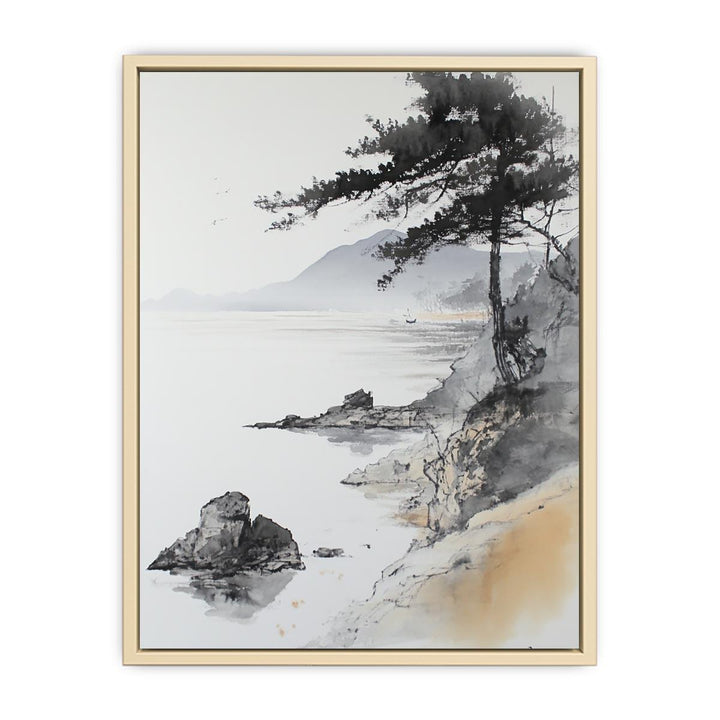 Beach Tree Canvas Painting 