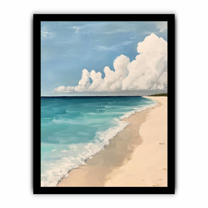 Neutral beach Canvas Painting 