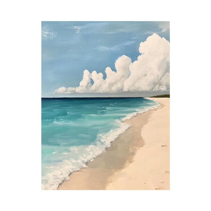 Neutral beach Oil Painting 