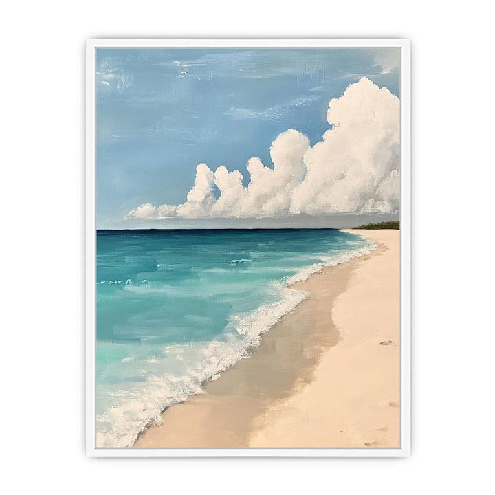 Neutral beach Canvas Painting 