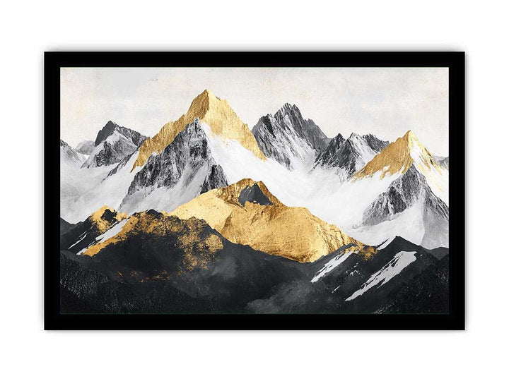 Mountain Range Canvas Painting 