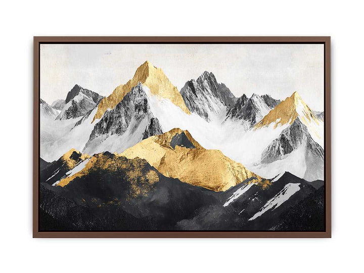 Mountain Range Canvas Painting 