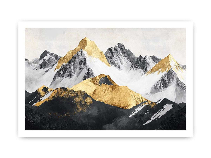 Mountain Range Canvas Painting 