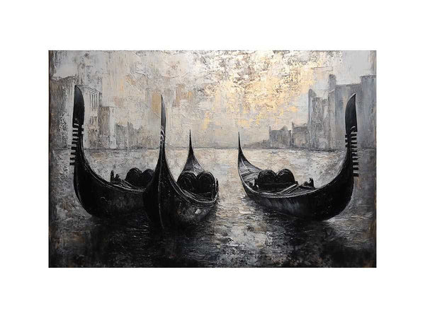 Gondolas Oil Painting 