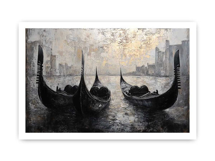 Gondolas Canvas Painting 