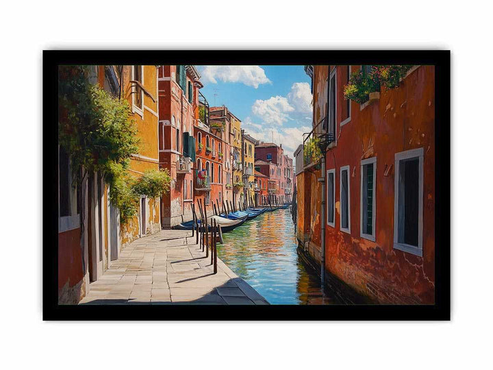 Venice Street Canvas Painting 