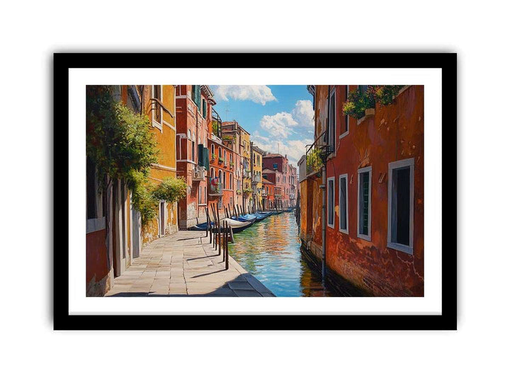 Venice Street Canvas Painting 