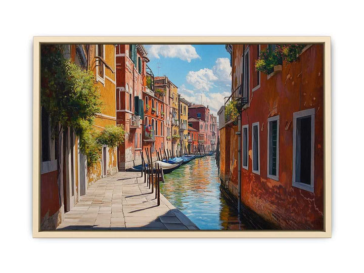 Venice Street Canvas Painting 