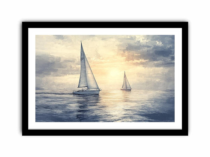 Sailing Yachts III Canvas Painting 