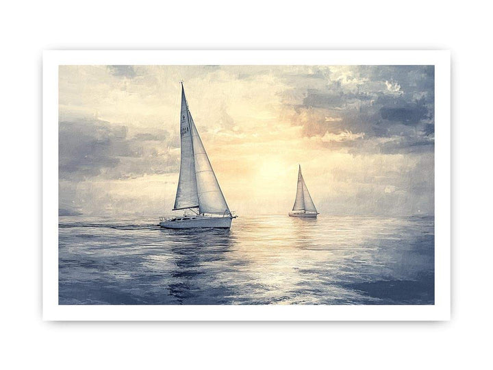 Sailing Yachts III Canvas Painting 