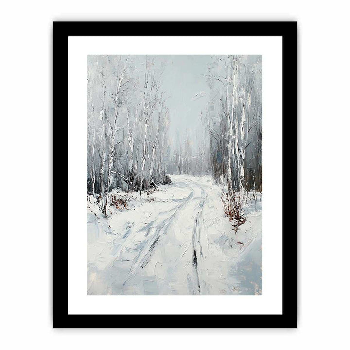 Snow Path Canvas Painting 