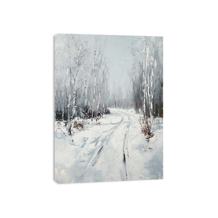 Snow Path Canvas Painting 