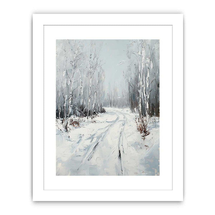 Snow Path Canvas Painting 