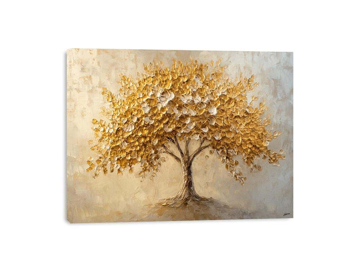 Golden Tree Canvas Painting 