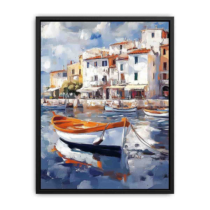 Venice Boat Canvas Painting 