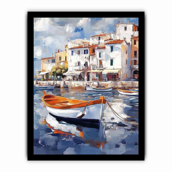 Venice Boat Canvas Painting 