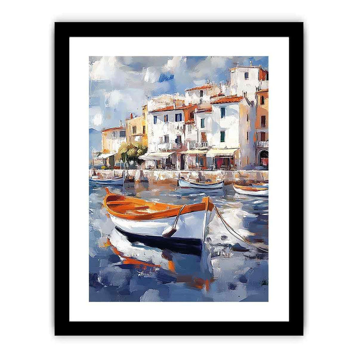 Venice Boat Canvas Painting 