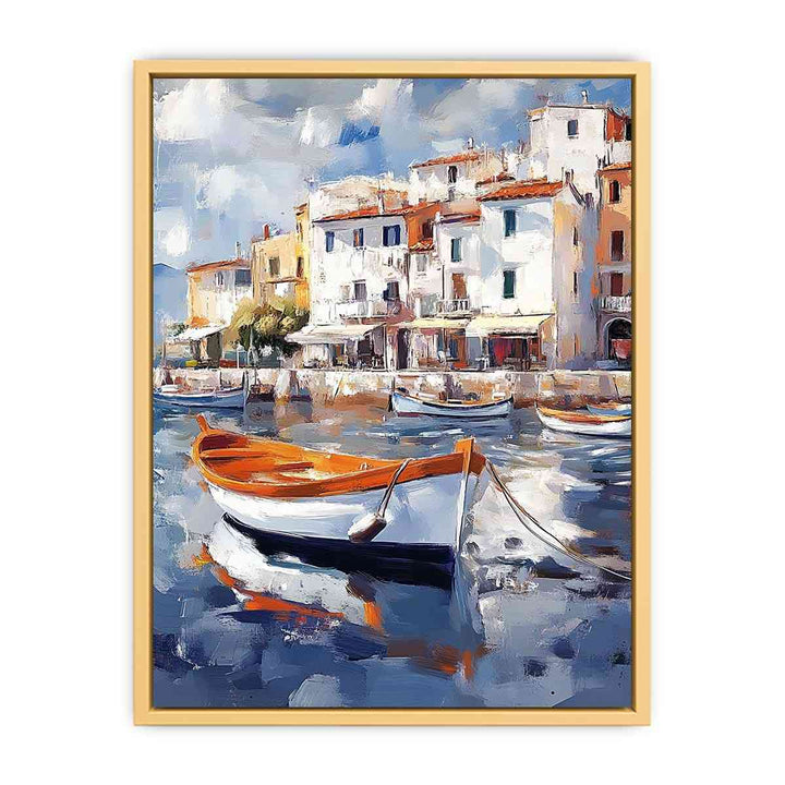 Venice Boat Canvas Painting 