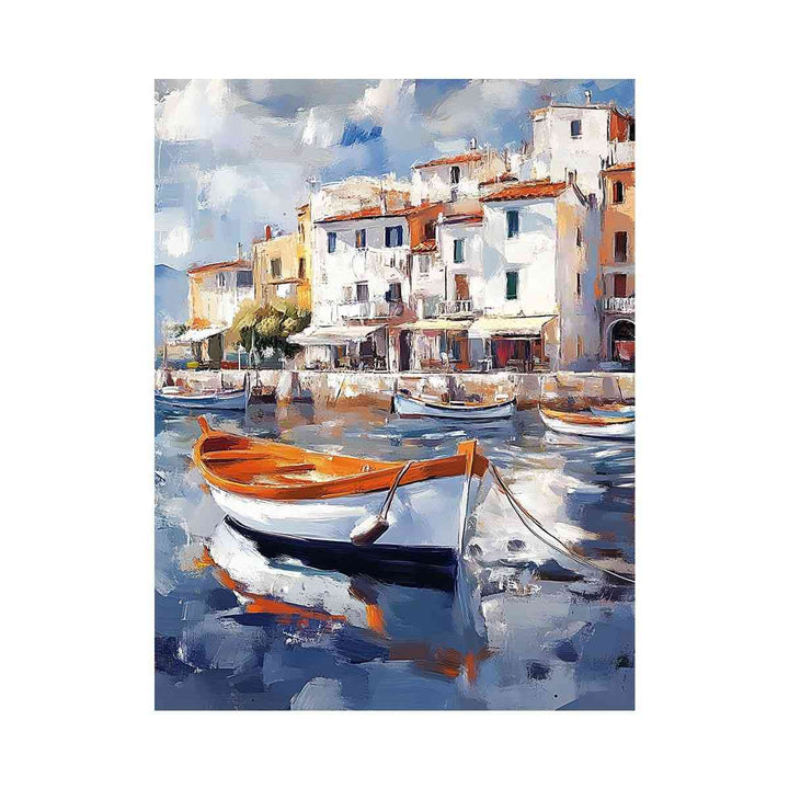 Venice Boat Oil Painting 