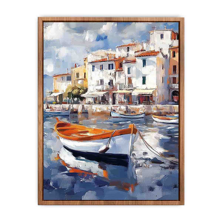 Venice Boat Canvas Painting 