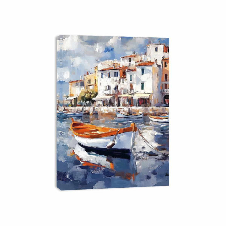 Venice Boat Canvas Painting 