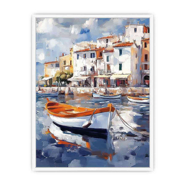 Venice Boat Canvas Painting 