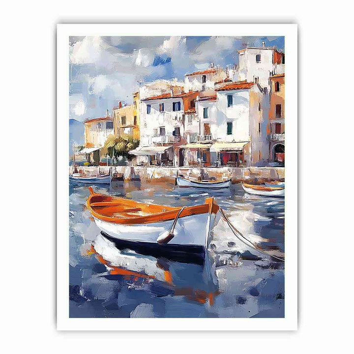 Venice Boat Canvas Painting 