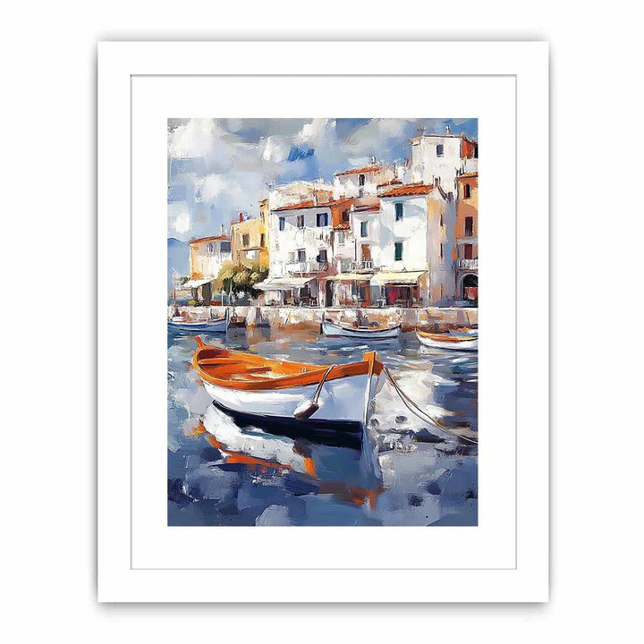 Venice Boat Canvas Painting 