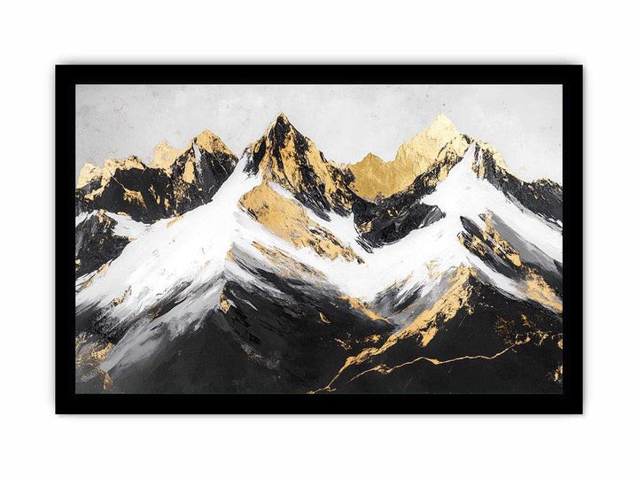 Gold Mountains Canvas Painting 