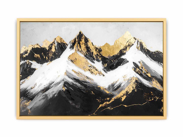 Gold Mountains Canvas Painting 