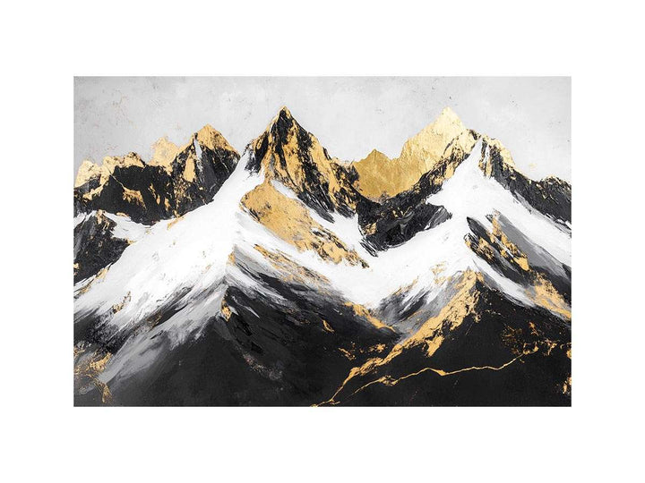 Gold Mountains Oil Painting 