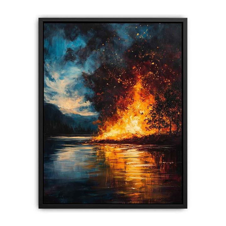 Fire Canvas Painting 