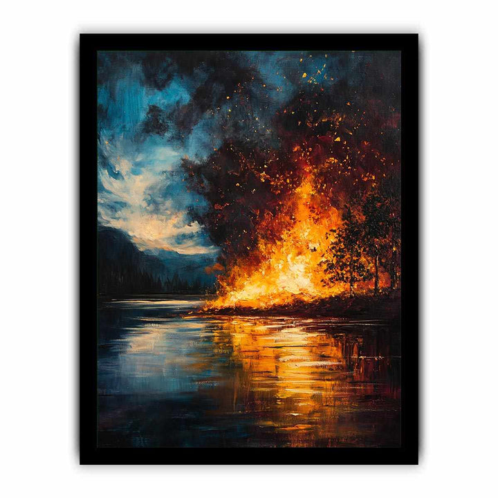 Fire Canvas Painting 