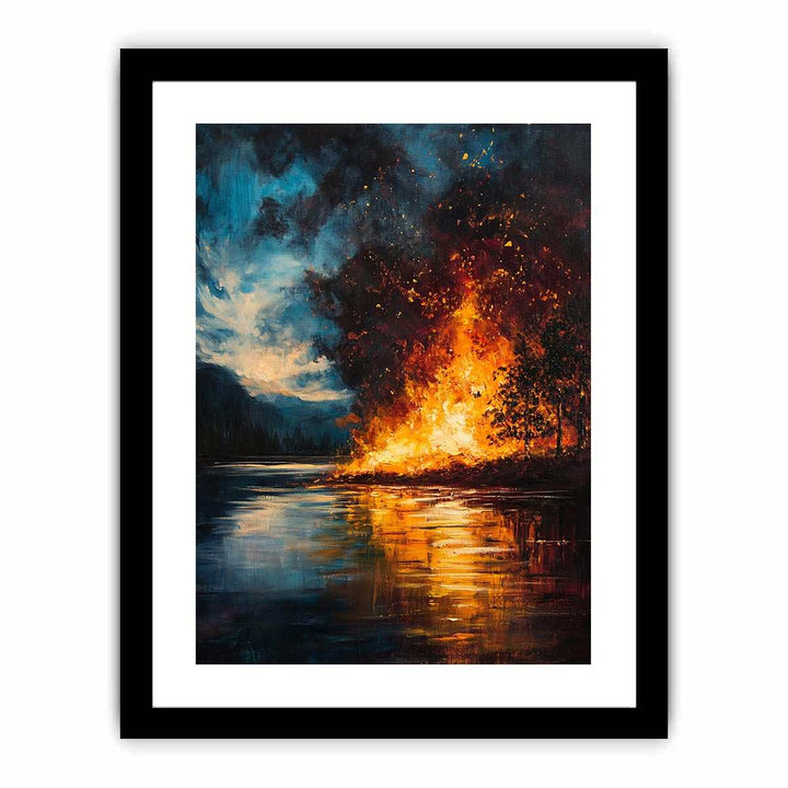 Fire Canvas Painting 