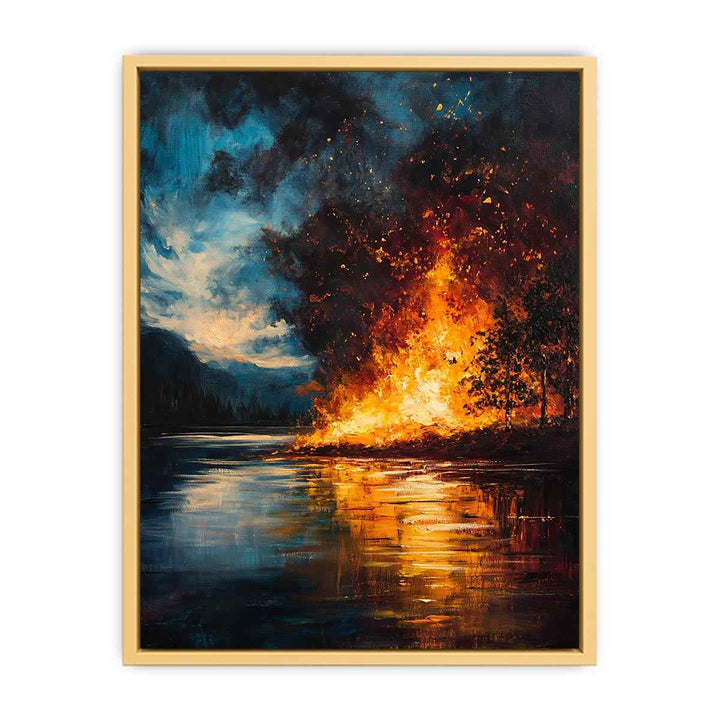 Fire Canvas Painting 