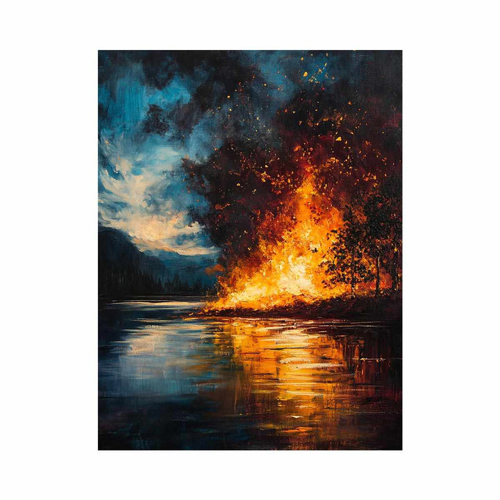 Fire Oil Painting 