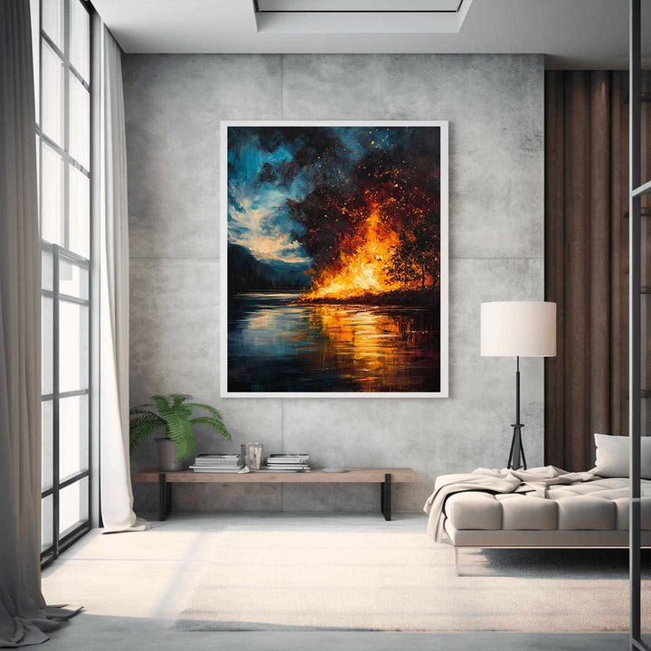 Fire Canvas Painting 