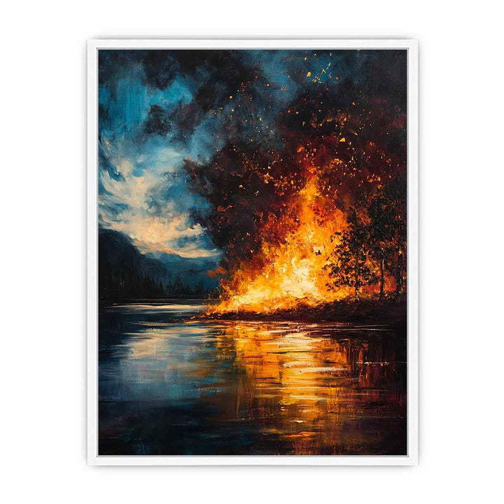 Fire Canvas Painting 