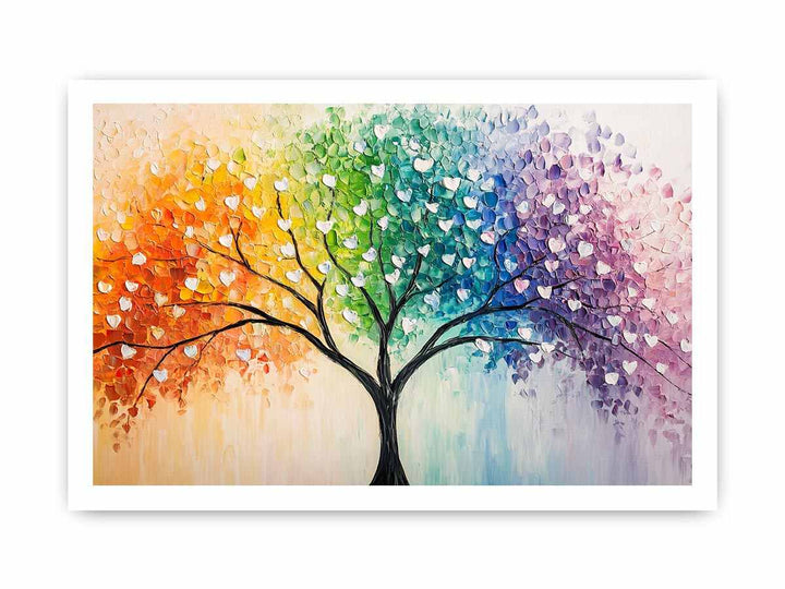 Love Tree Canvas Painting 