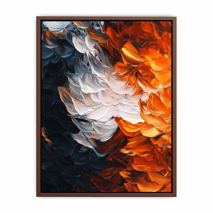 Orange Accents Canvas Painting 